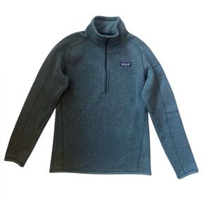 Patagonia Better Sweater 1/4 Zip Quarter Fleece Jacket Sweater Sz XS Blue/Green